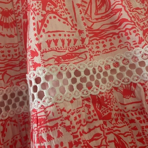 Strapless Pink Patterned Dress - Picture 4 of 4